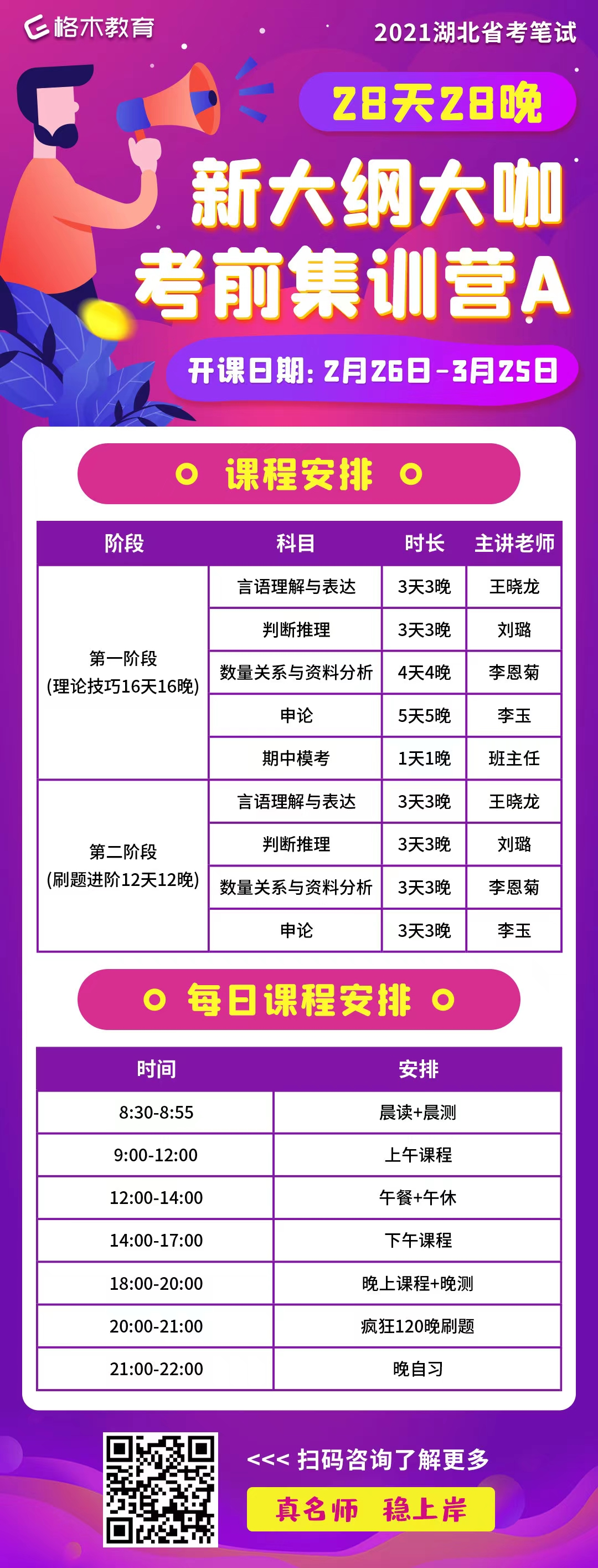 2021湖北省考新大纲集训课程